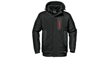 Črna delovna softshell jakna Dolphin SIR Safety System s snemljivo kapuco